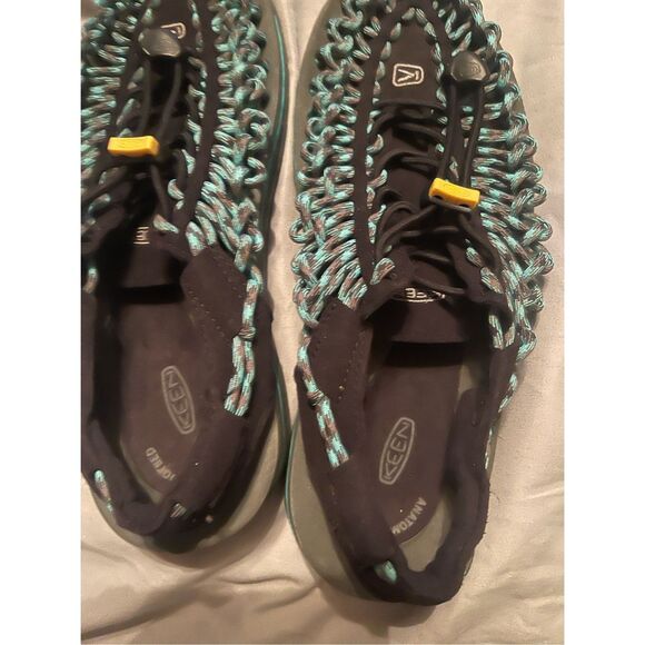 Keen Uneek Women's Blue & Black Woven Paracord Water Sandal Flat Size 6.5 - Picture 8 of 10